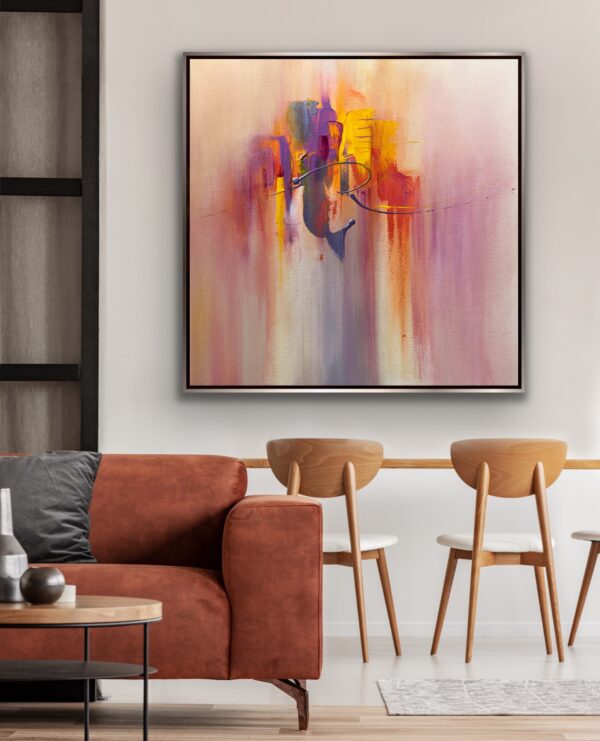 abstract painting in interior